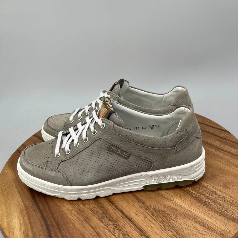 Mephisto Marius Shoes Mens Size 11 Gray Nubuck Casual Going Out Sneakers